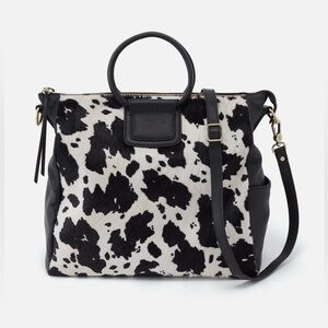 NWOT HOBO Sheila cow print satchel Large